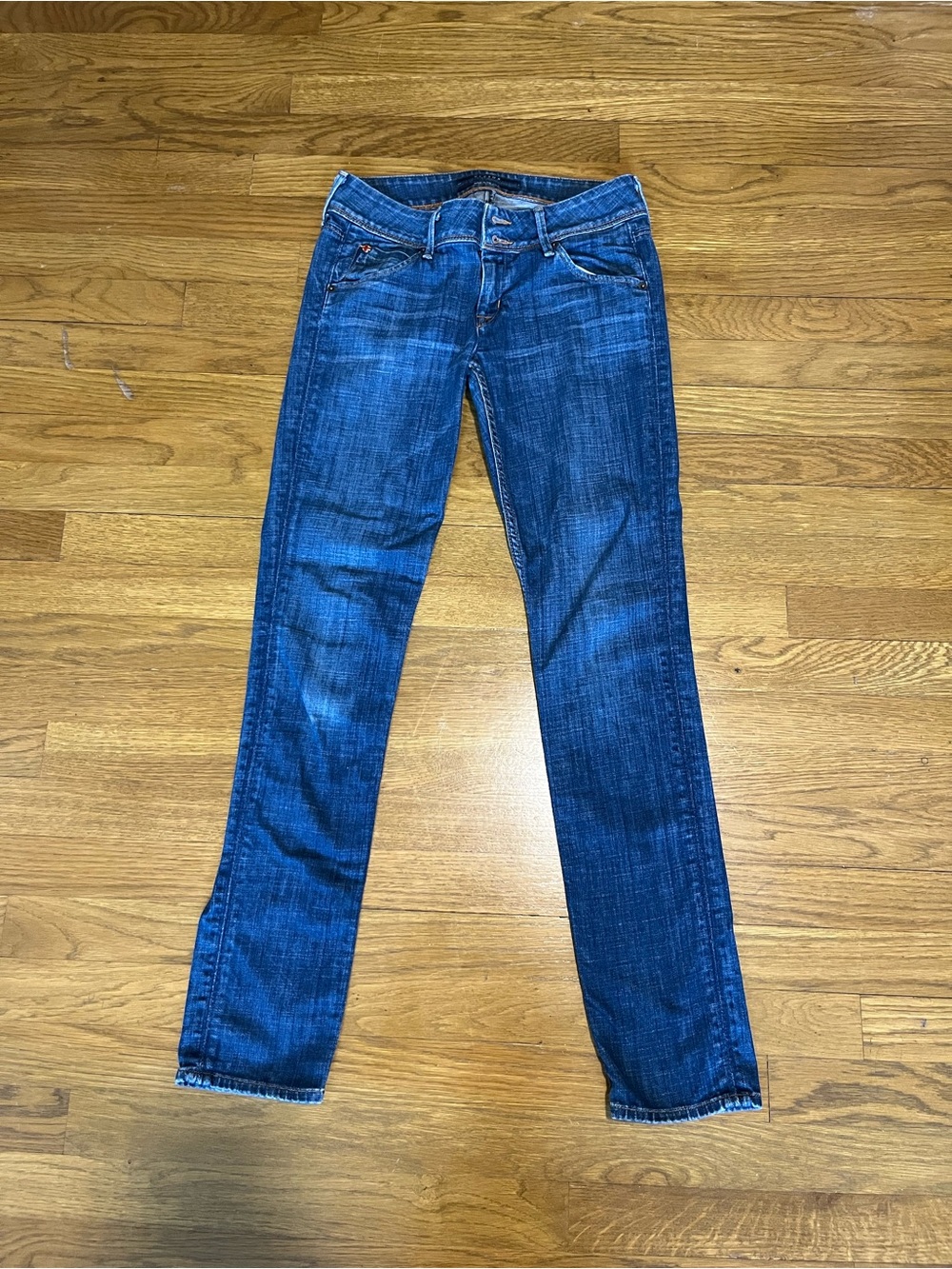 👖Hudson Jeans Women's Low-Rise Skinny Jeans - Dark Blue Wash👖